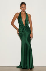 Linette Gown - Emerald Dress Babyboo Fashion Premium Exclusive Design