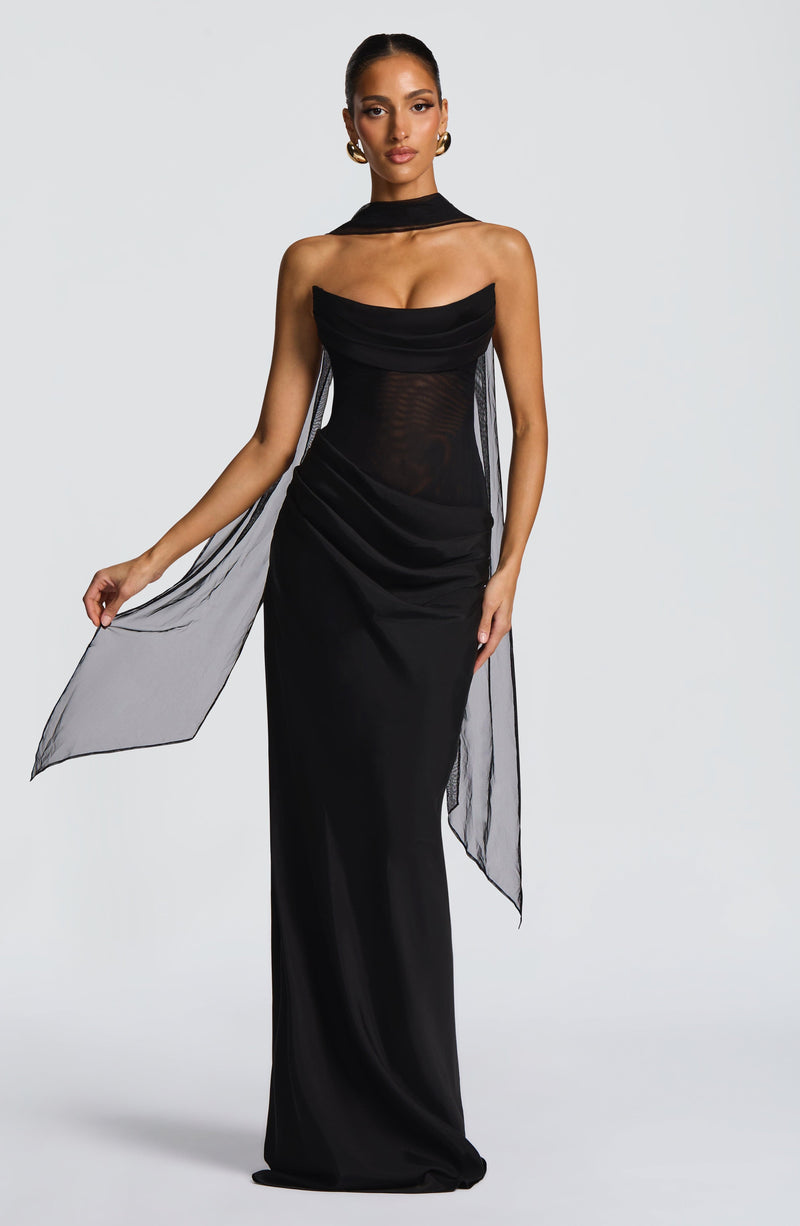 liora sheer maxi dress Liora Maxi Dress