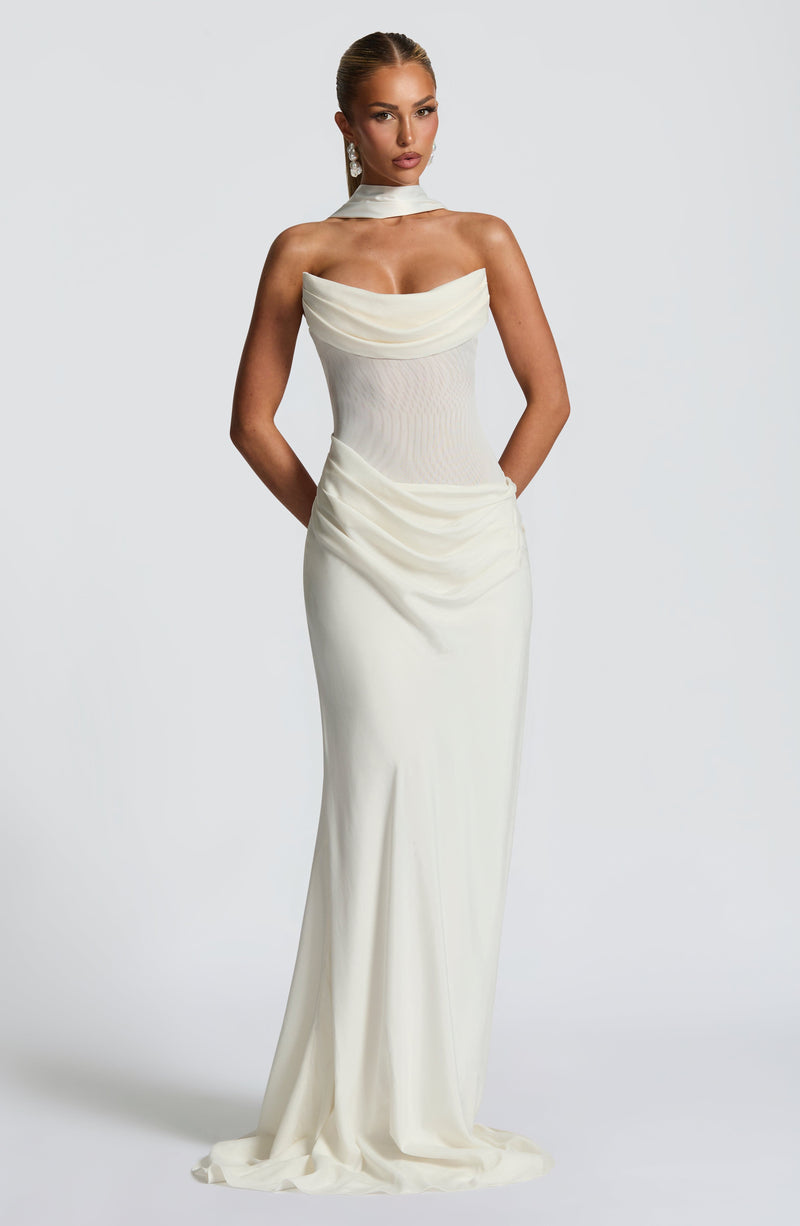 liora sheer maxi dress Liora