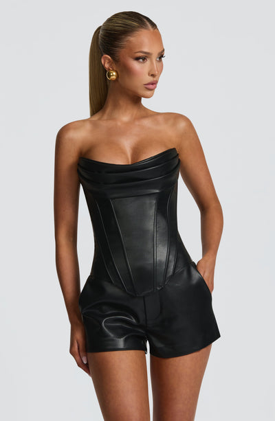 Buy Black Leather Short - Liv Shorts - Black | Babyboo Fashion Buy Black Leather Short - Liv Shorts - Black | Babyboo Fashion