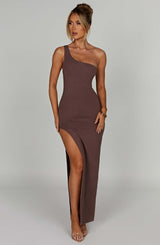 London Maxi Dress - Chocolate Dress XS Babyboo Fashion Premium Exclusive Design