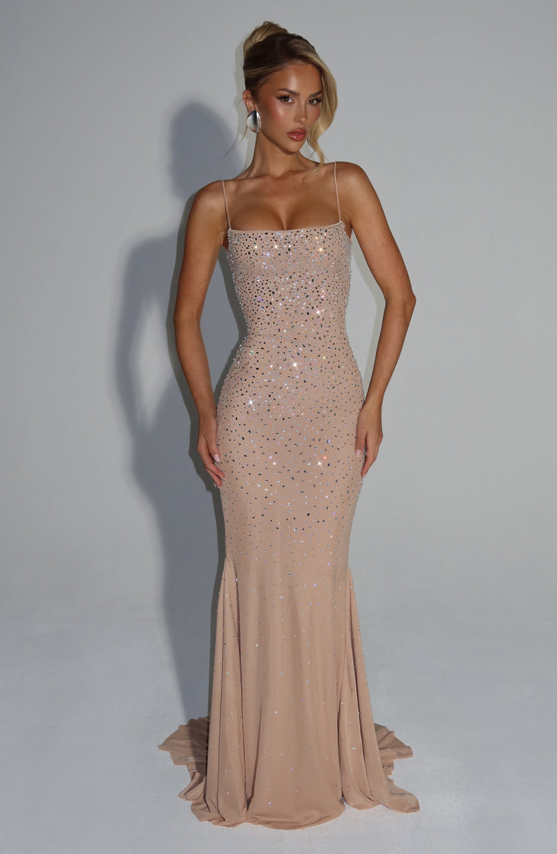 Buy Lorelei Gown - Nude Maxi Dress | Babyboo Fashion Buy Lorelei Gown - Nude Maxi Dress | Babyboo Fashion