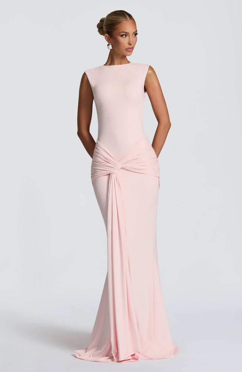 superdown lorenza maxi dress Babyboo in Blush Size XS Web Collection: Tailoring it features a fitted Sizes:M Miss Selfridge Crew Neck