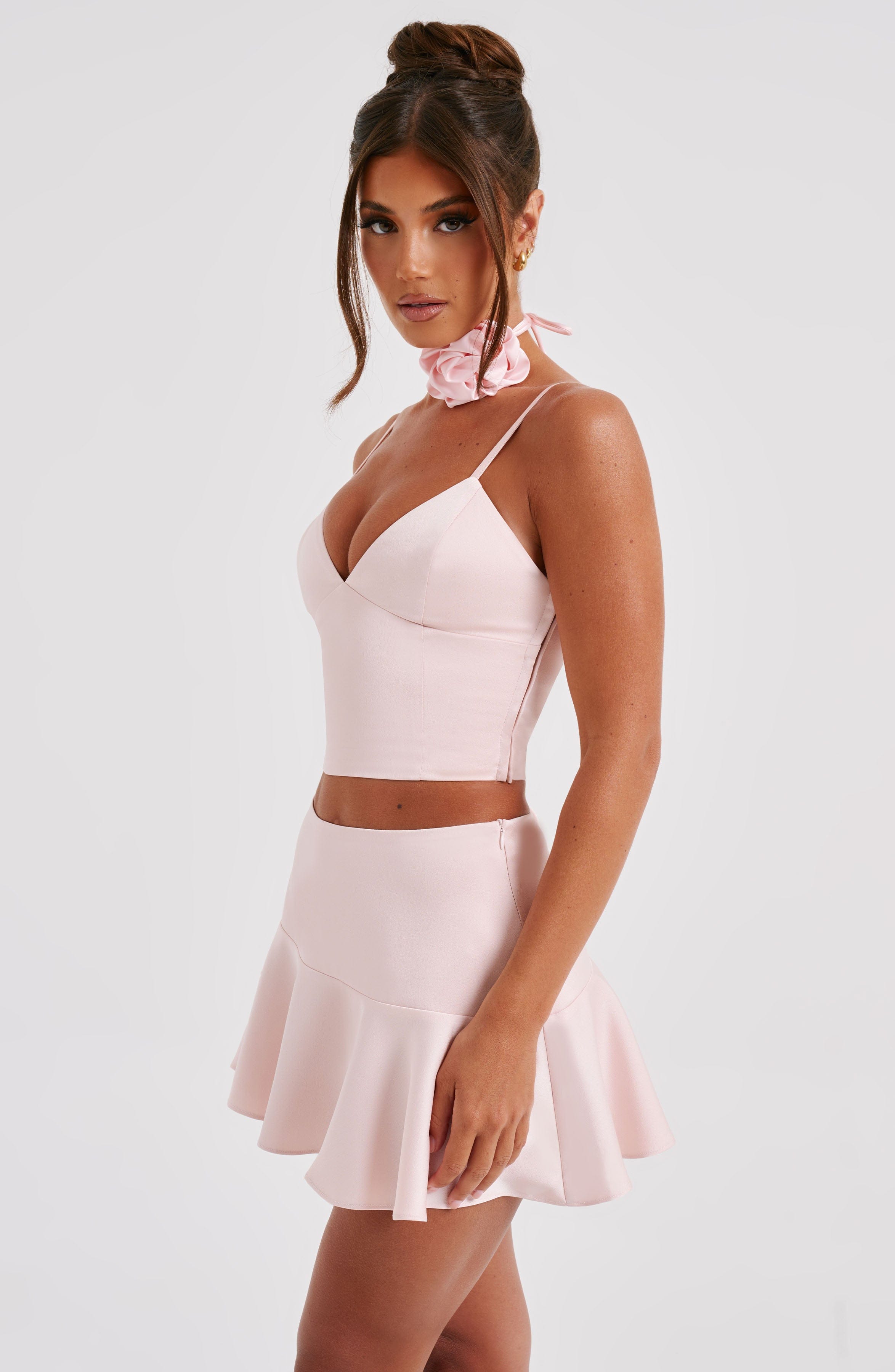 Blush Silky Mini Skirt main image 1