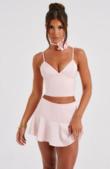 Louisa Mini Skirt - Blush Skirt Babyboo Fashion Premium Exclusive Design