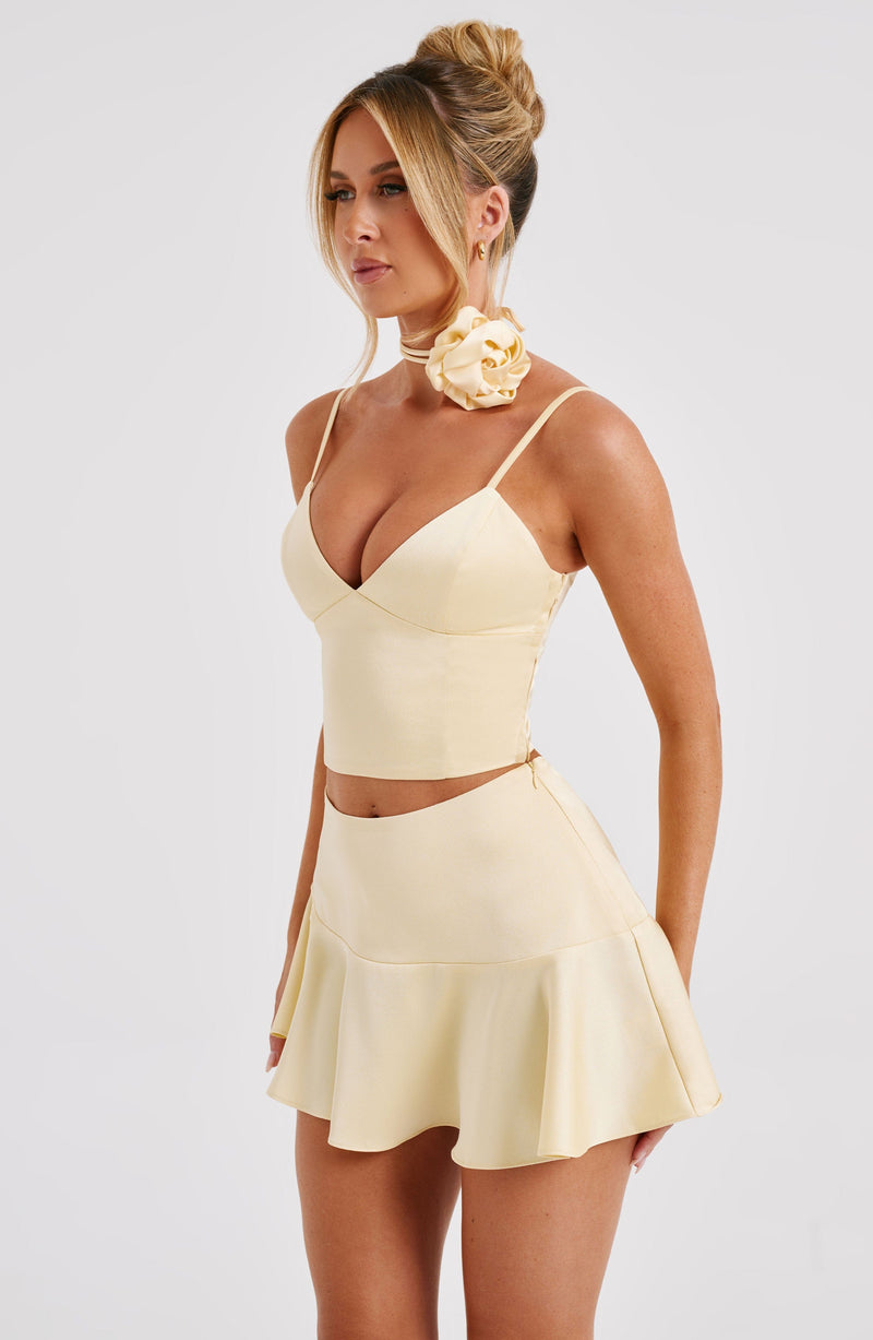 Louisa Mini Skirt - Lemon Skirt Babyboo Fashion Premium Exclusive Design