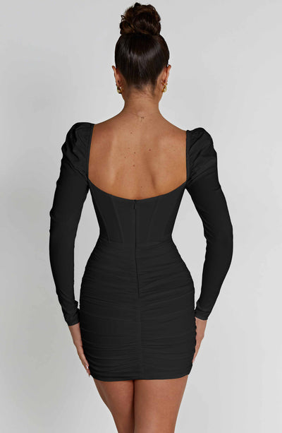 Louise Mini Dress - Black Babyboo Fashion Louise Mini Dress - Black Babyboo Fashion