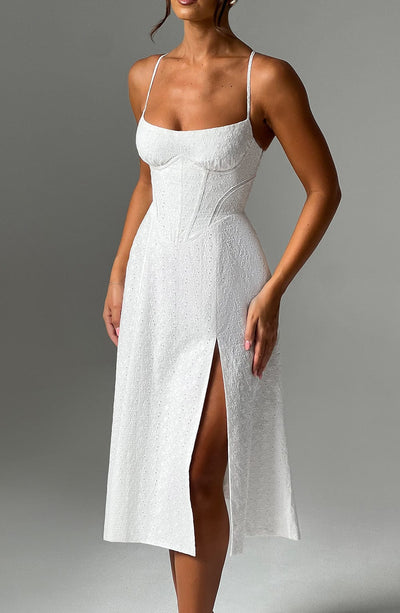 Luanna Midi Dress - Ivory Dress Babyboo Fashion Premium Exclusive Design
