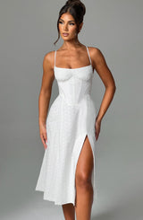 Luanna Midi Dress - Ivory Dress Babyboo Fashion Premium Exclusive Design
