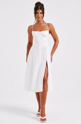 Luanna Midi Dress - Ivory Dress XS Babyboo Fashion Premium Exclusive Design