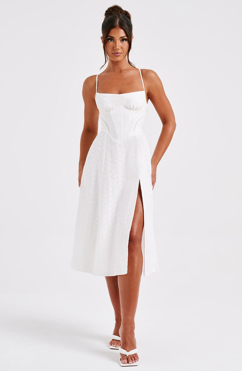 Luanna Midi Dress - Ivory Dress XS Babyboo Fashion Premium Exclusive Design