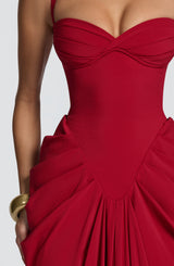 Lucille Maxi Dress - Deep Red