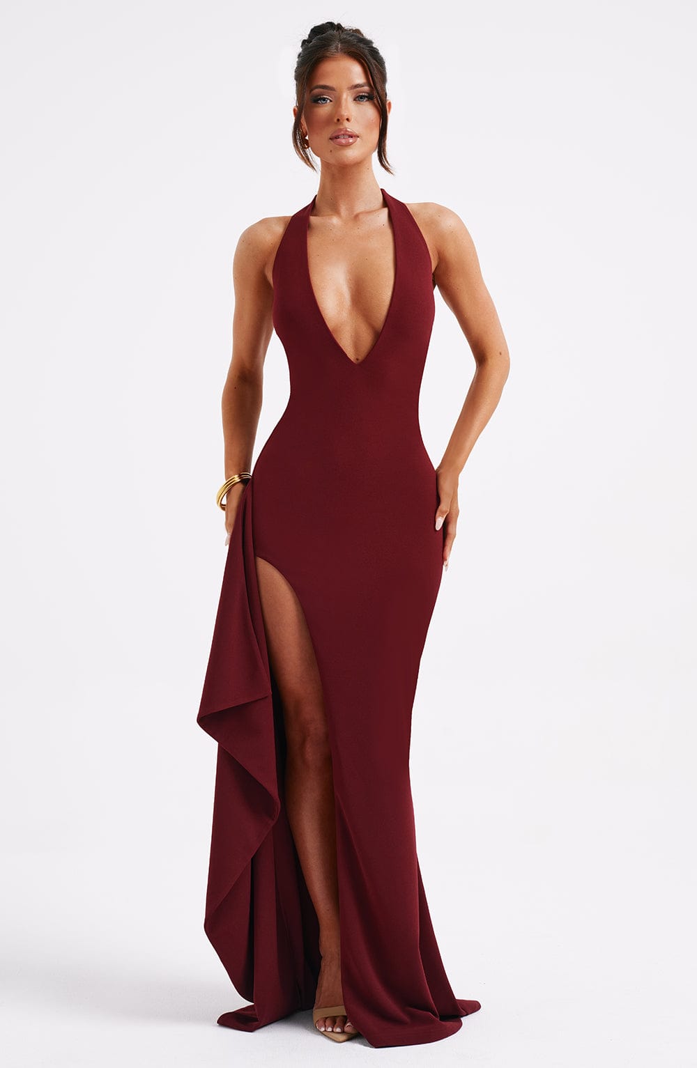 Cornelia Maxi Dress - Burgundy main image 1