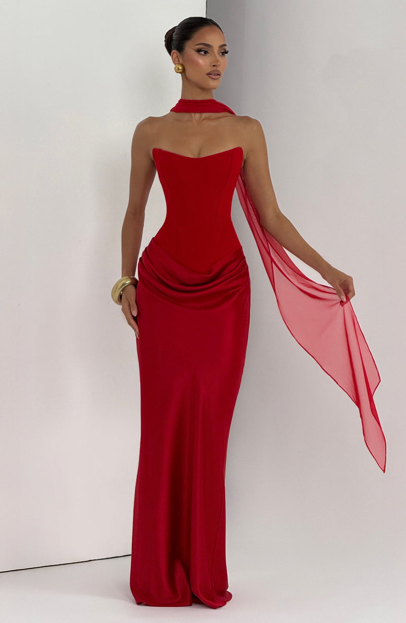Red Maxi Dress - Maggie Maxi Dress