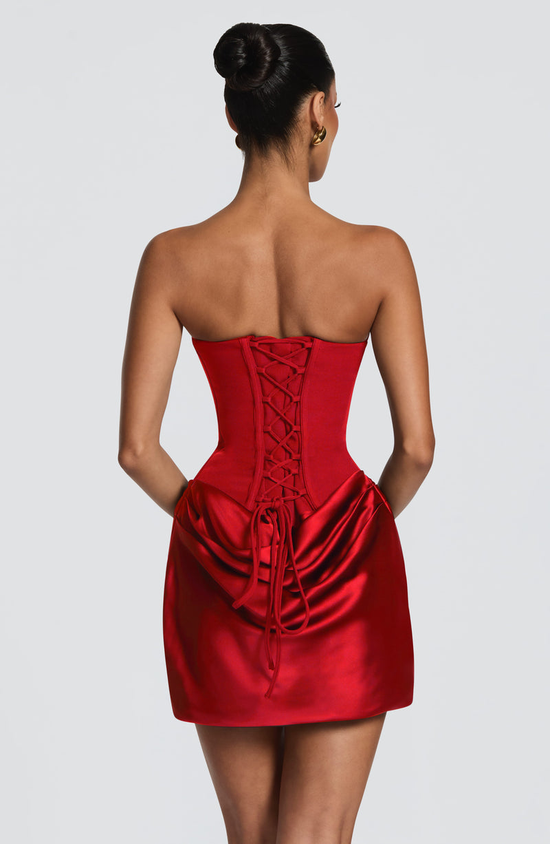 Red Mini Dress - Maggie Mini Dress in Red | Babyboo Fashion