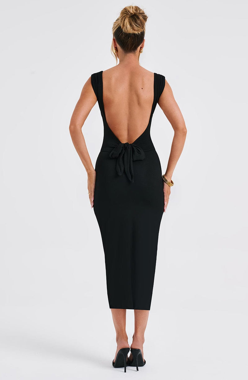 Malina Midi Dress - Black Dress Babyboo Fashion Premium Exclusive Design