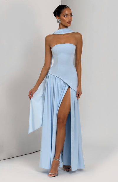 Maliyah Maxi Dress - Baby Blue | Blue Maxi Dress by Babyboo Fashion Maliyah Maxi Dress - Baby Blue | Blue Maxi Dress by Babyboo Fashion