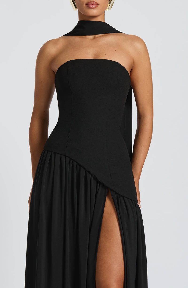 Maliyah Maxi Dress - Black | Black Maxi Dress by Babyboo Fashion Maliyah Maxi Dress - Black | Black Maxi Dress by Babyboo Fashion