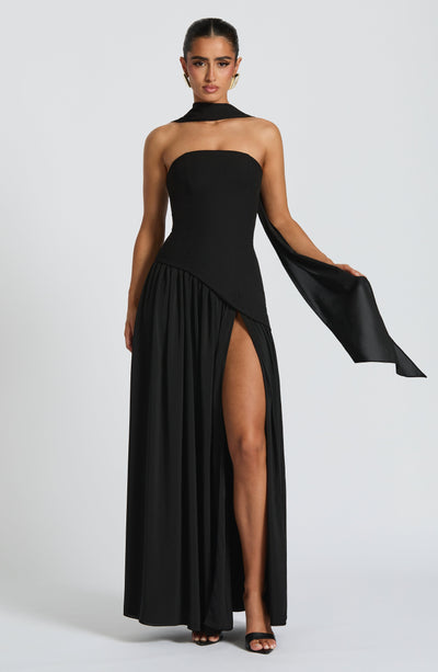 Maliyah Maxi Dress - Black | Black Maxi Dress by Babyboo Fashion Maliyah Maxi Dress - Black | Black Maxi Dress by Babyboo Fashion