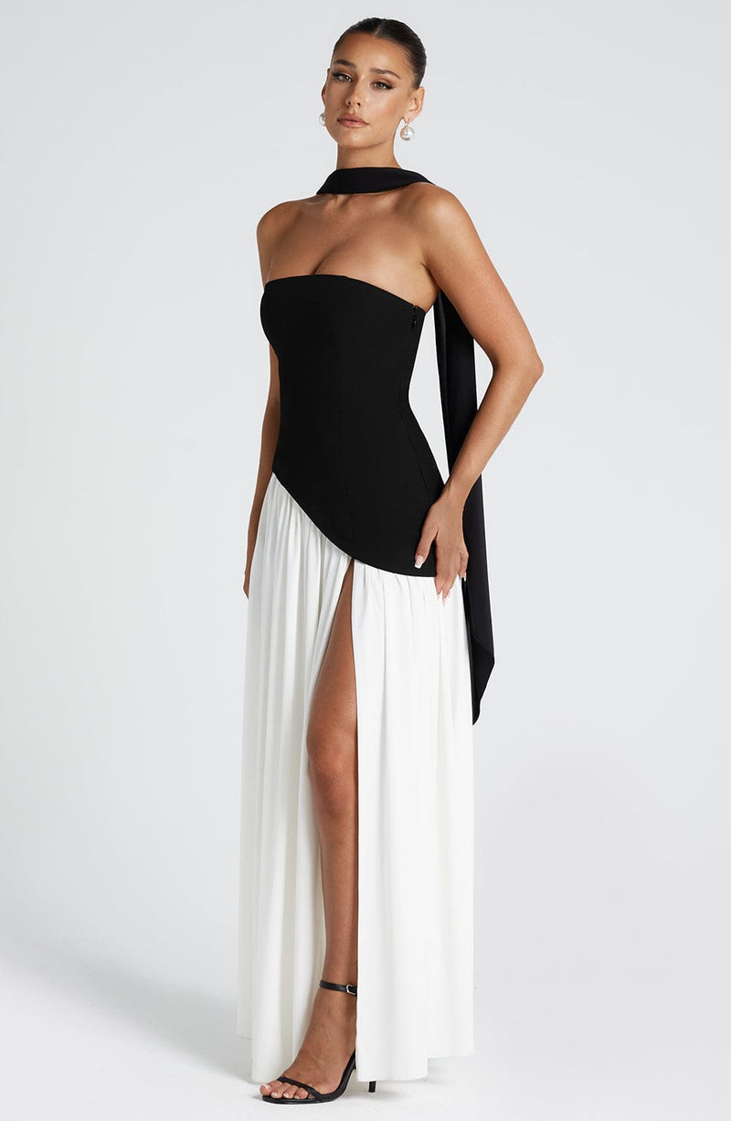 Maliyah Maxi Dress - Black/White | Maxi Dress | Babyboo Fashion Maliyah Maxi Dress - Black/White | Maxi Dress | Babyboo Fashion