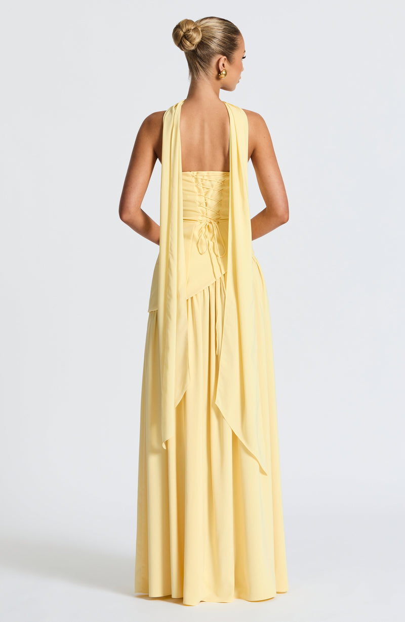 Maliyah Maxi Dress - Lemon | Yellow Maxi Dress at Babyboo Fashion Maliyah Maxi Dress - Lemon | Yellow Maxi Dress at Babyboo Fashion