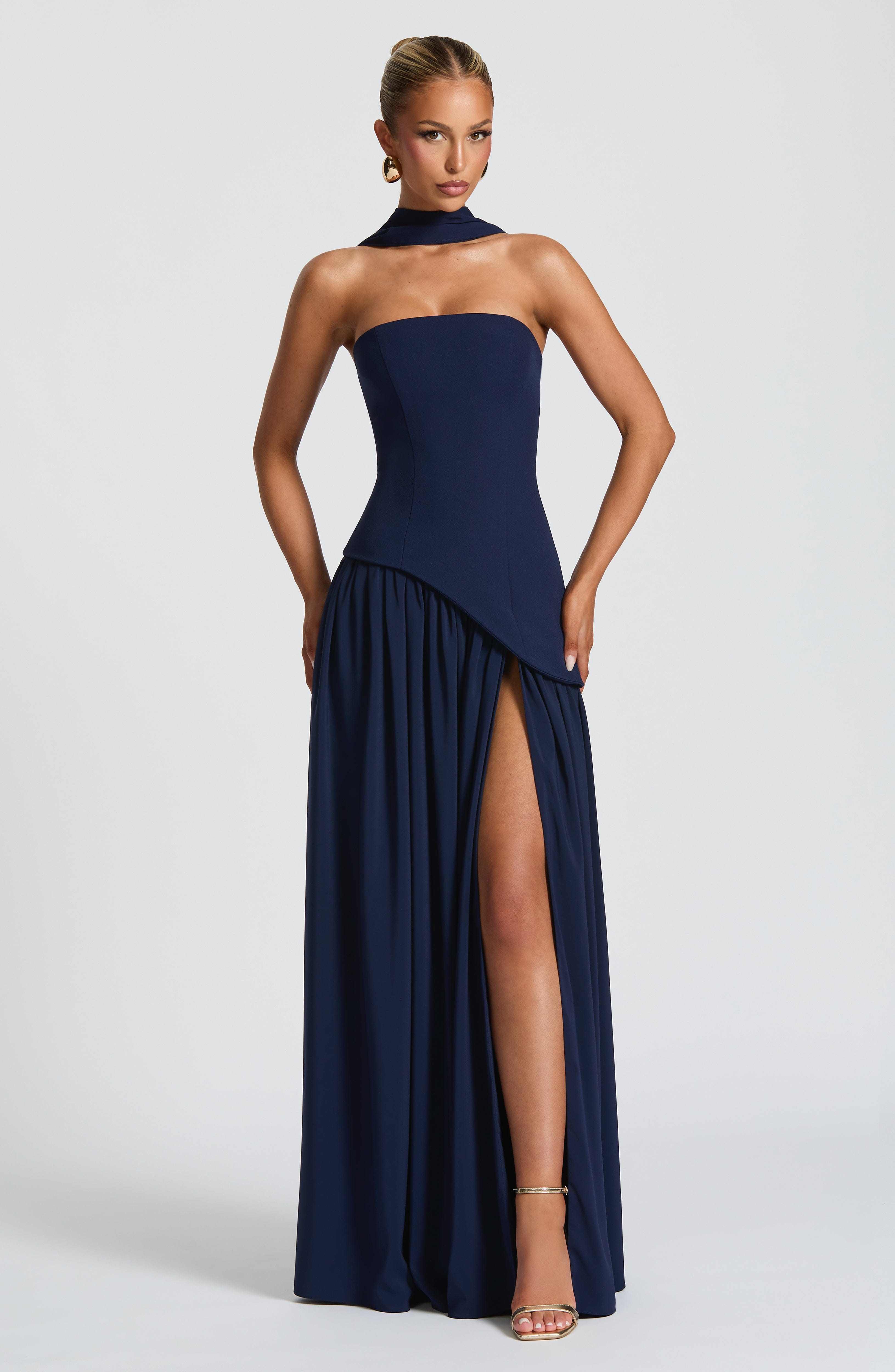 Maliyah Maxi Dress - Navy| Blue Maxi Dress| Babyboo Fashion