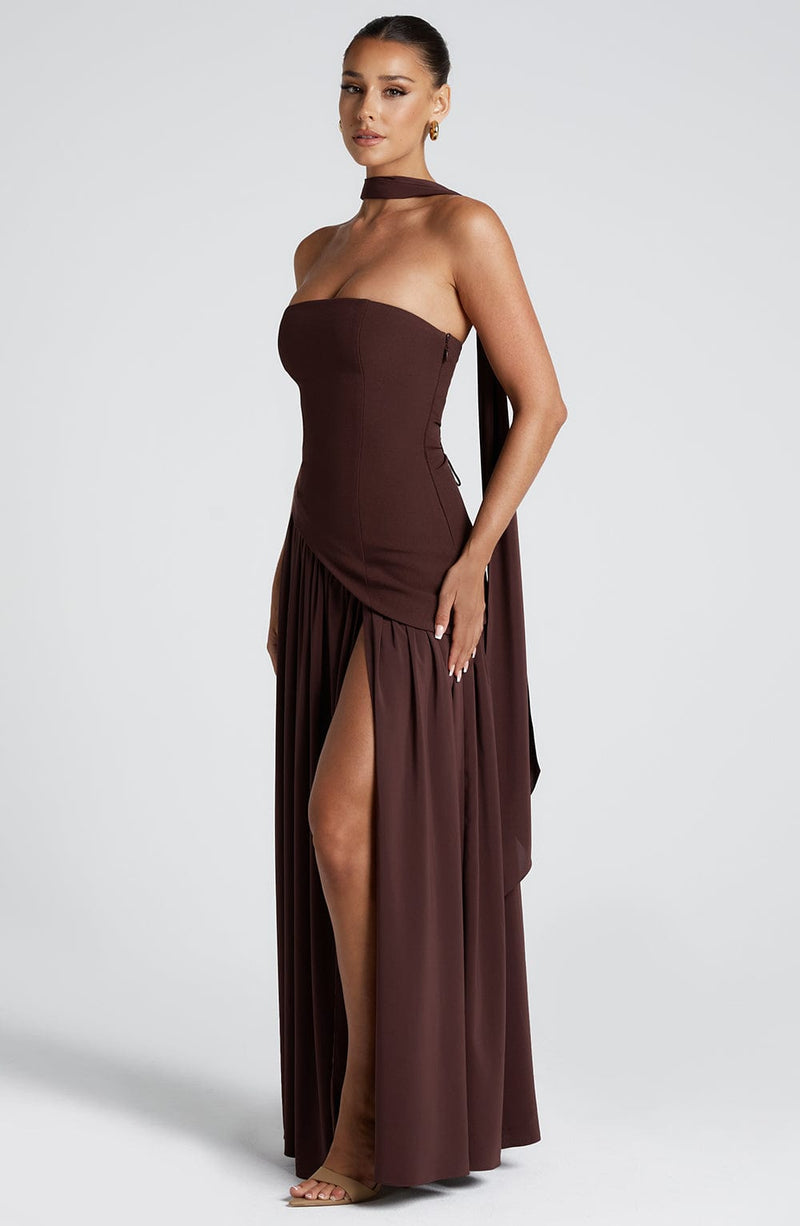 Maliyah Maxi Dress - Plum Brown | Maxi Dress | Babyboo Fashion Maliyah Maxi Dress - Plum Brown | Maxi Dress | Babyboo Fashion