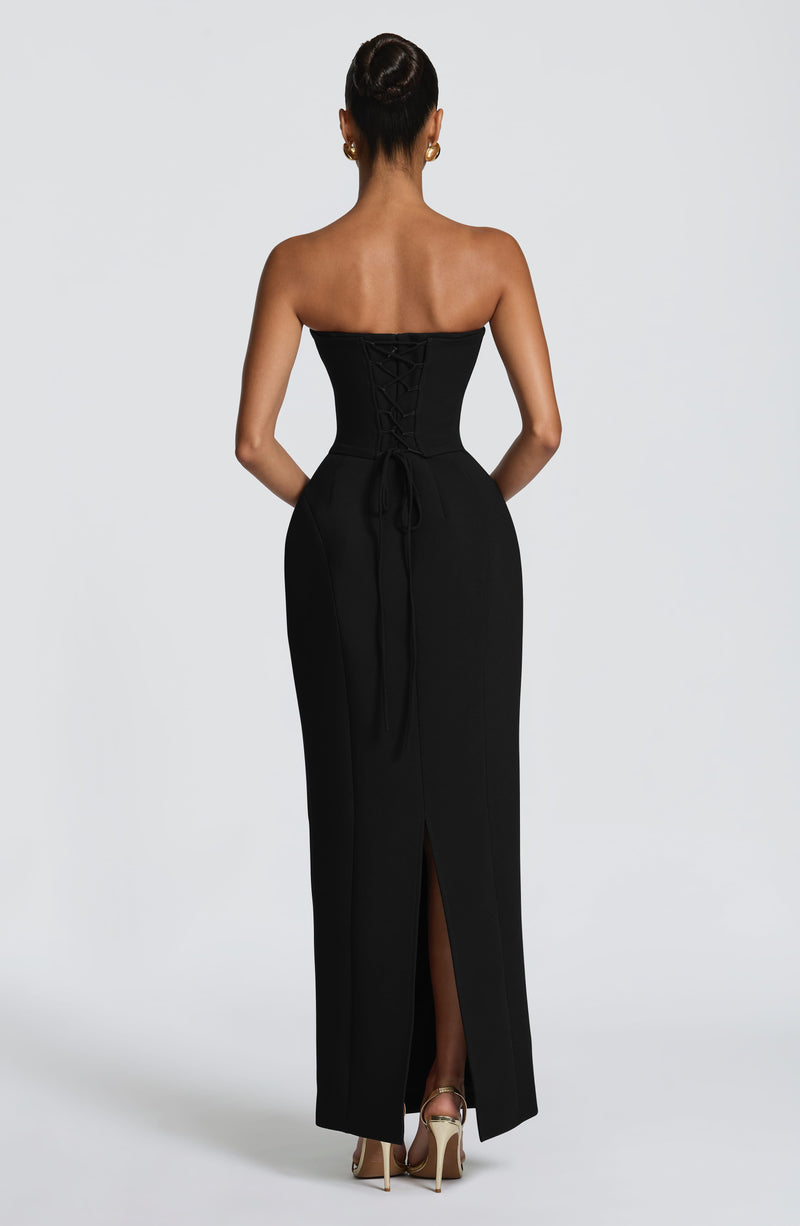 black and gold holiday dress SERAPHIC STRAPLESS MAXI DRESS | BLACK | THIRD FORM | Women's Australian  Fashion — THIRD FORM main image 0