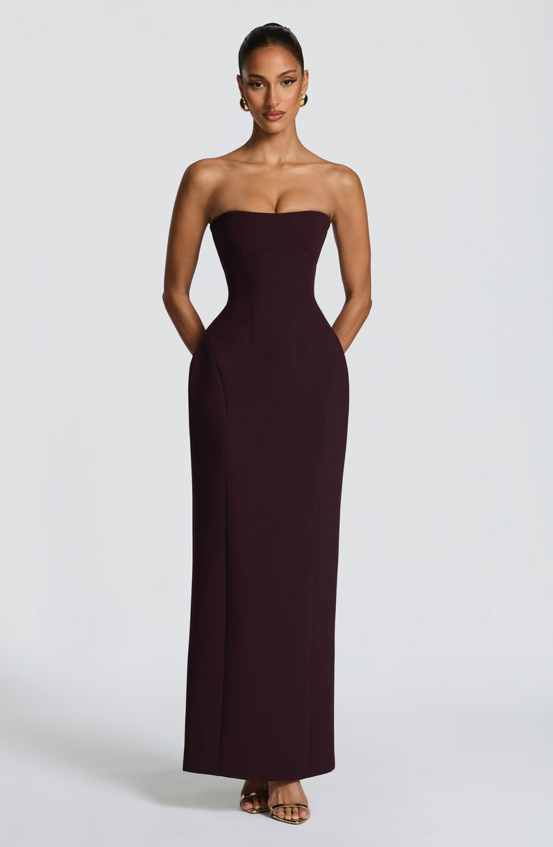 Babyboo Manon Maxi Dress in Plum Size XXL