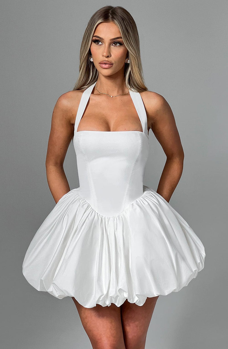 Maricia Mini Dress - Ivory Babyboo Fashion Maricia Mini Dress - Ivory Babyboo Fashion
