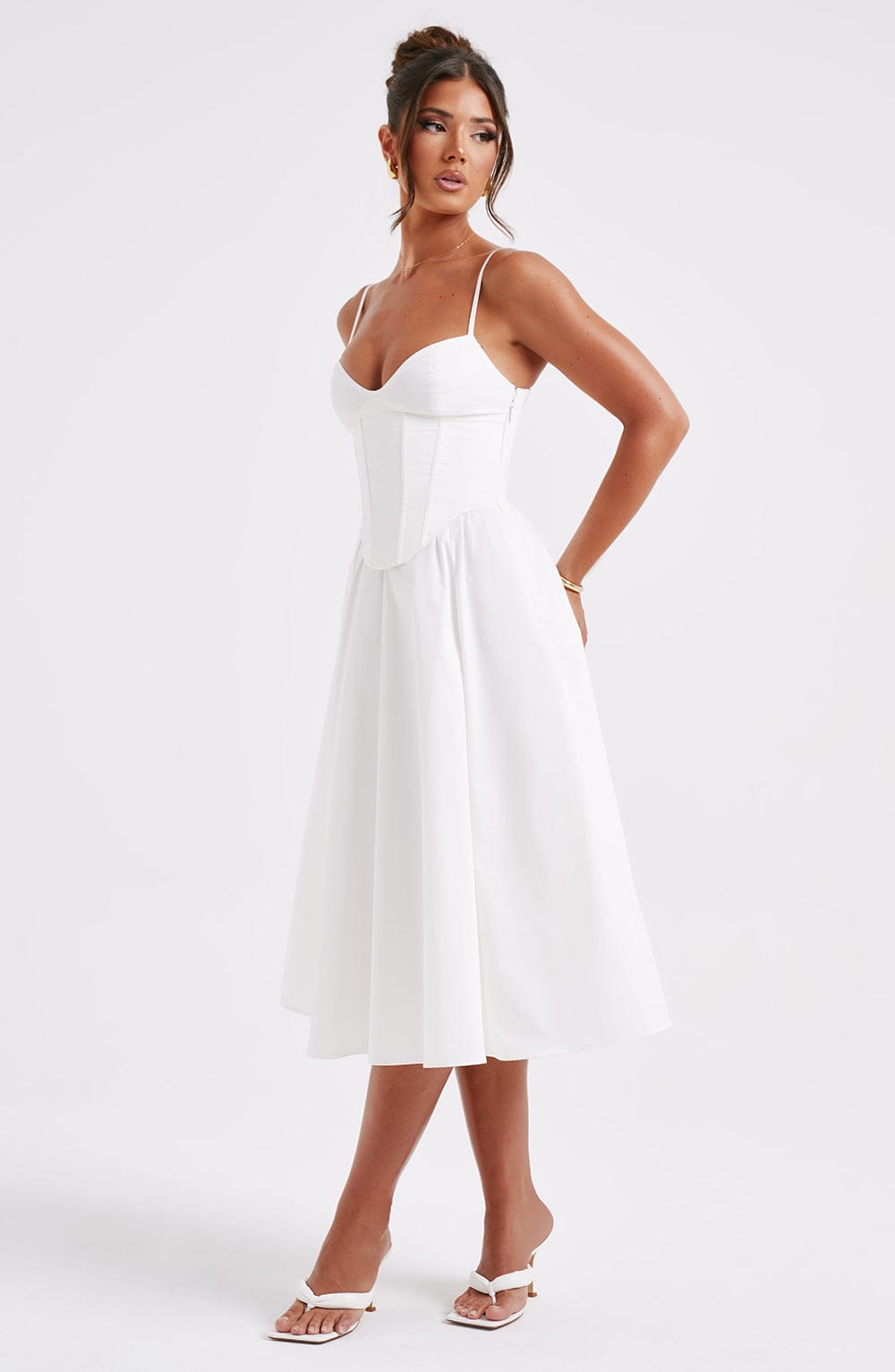 Mariella Midi Dress Ivory BABYBOO
