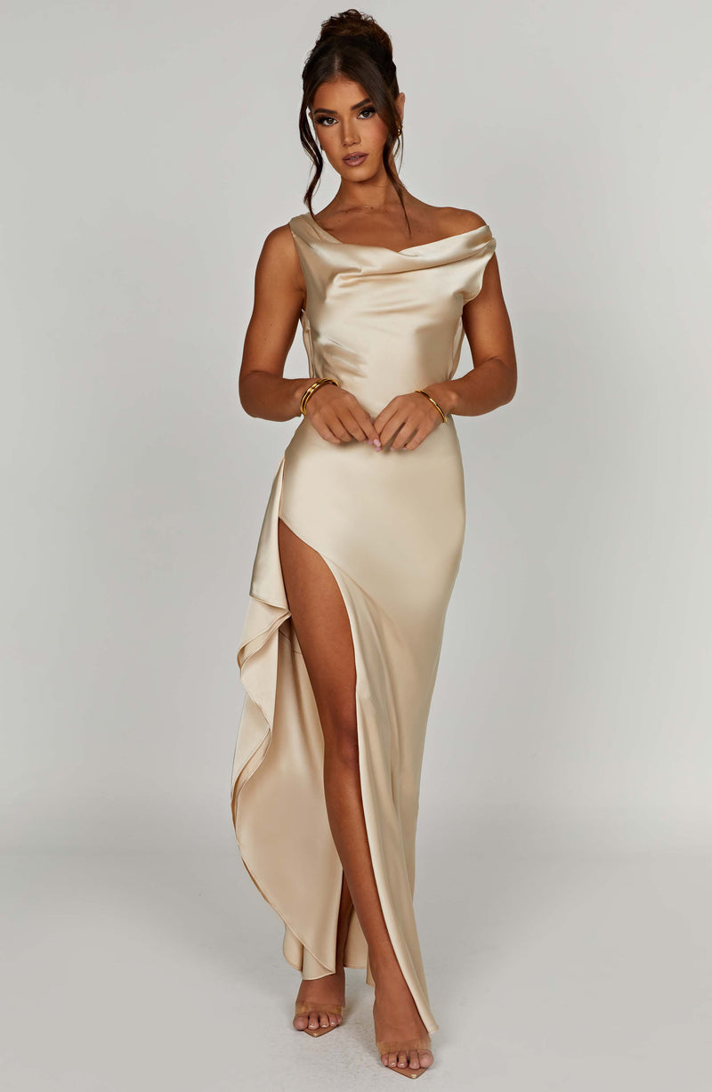 Marilyn Maxi Dress - Champagne Dress Babyboo Fashion Premium Exclusive Design