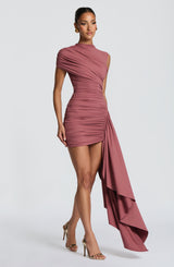 Marnie Mini Dress - Rose Brown Dress Babyboo Fashion Premium Exclusive Design