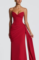 Matisse Maxi Dress - Deep Red Dress Babyboo Fashion Premium Exclusive Design