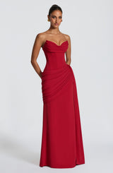 Matisse Maxi Dress - Deep Red Dress Babyboo Fashion Premium Exclusive Design
