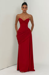 Matisse Maxi Dress - Deep Red Dress Babyboo Fashion Premium Exclusive Design