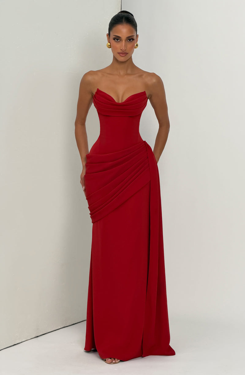 Babyboo Matisse Maxi Dress in Deep Red Size S