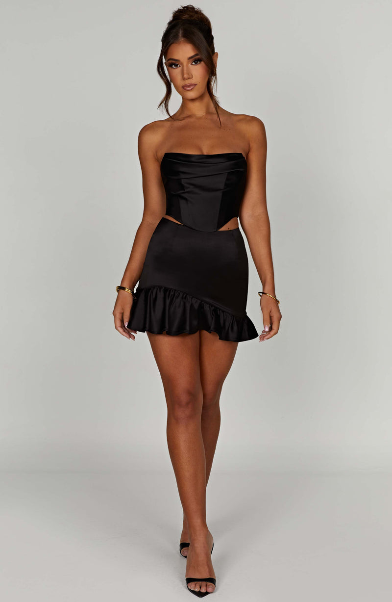 Maura Mini Skirt - Black Skirt Babyboo Fashion Premium Exclusive Design