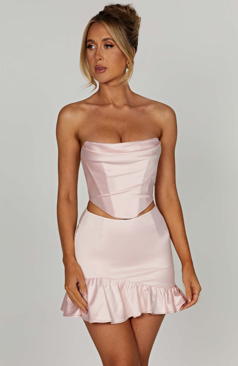 Maura Mini Skirt - Blush Skirt Babyboo Fashion Premium Exclusive Design
