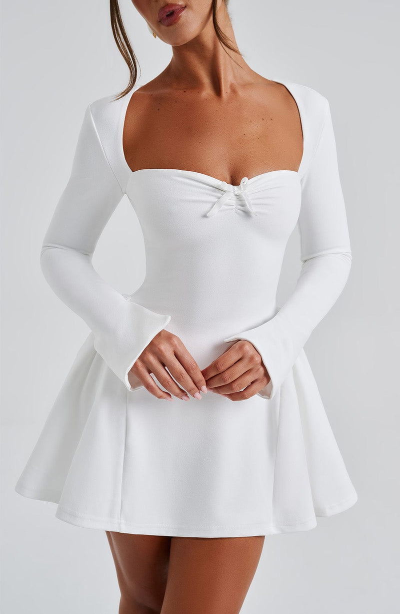 Megan Mini Dress - Ivory Babyboo Fashion Megan Mini Dress - Ivory Babyboo Fashion