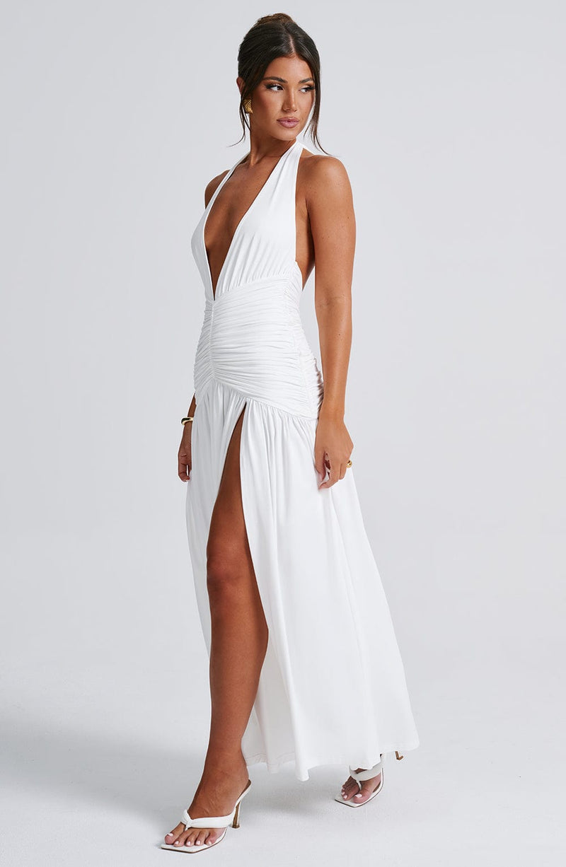 Melania Maxi Dress - White Babyboo Fashion Melania Maxi Dress - White Babyboo Fashion