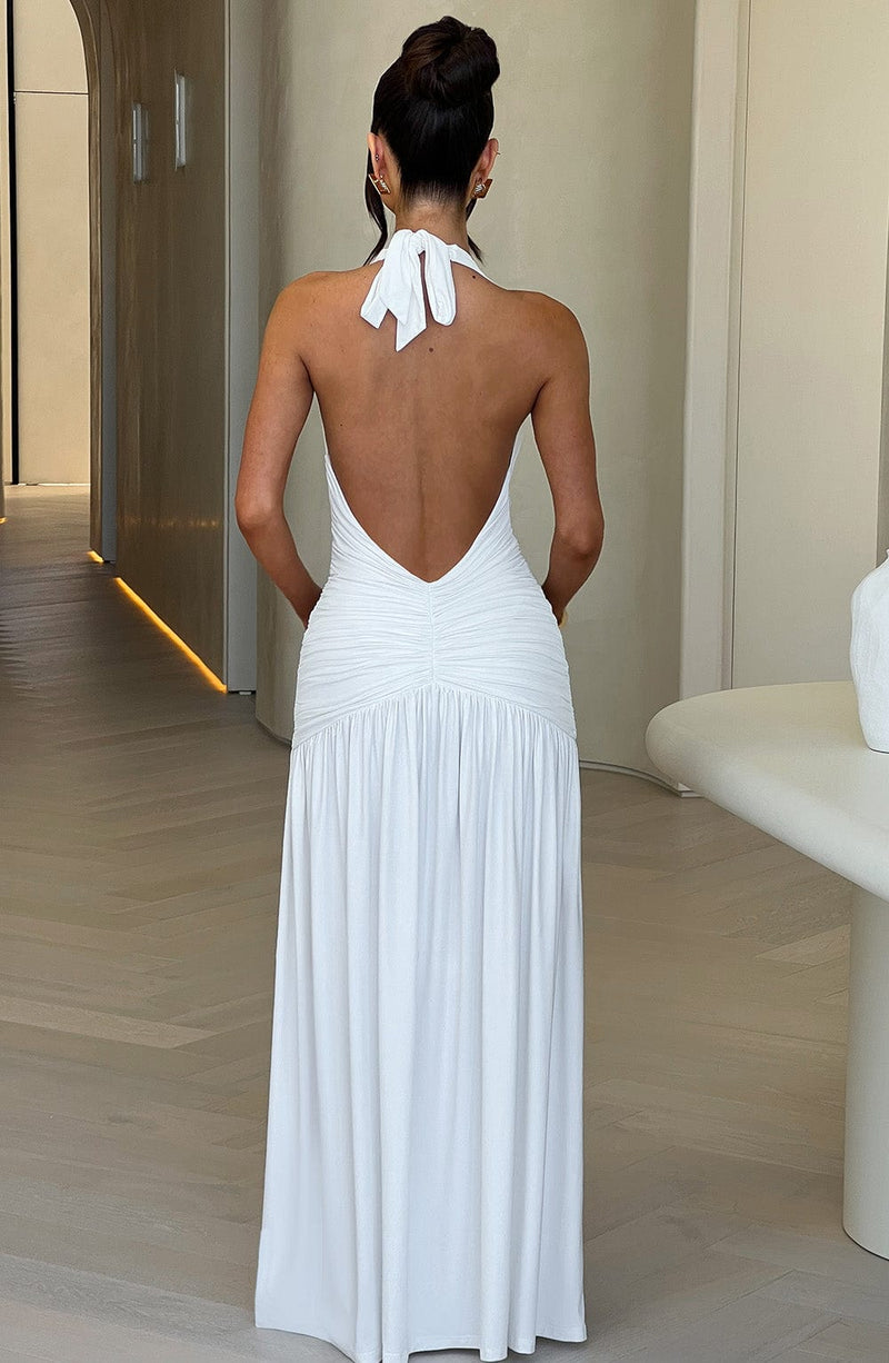 Melania Maxi Dress - White Babyboo Fashion Melania Maxi Dress - White Babyboo Fashion
