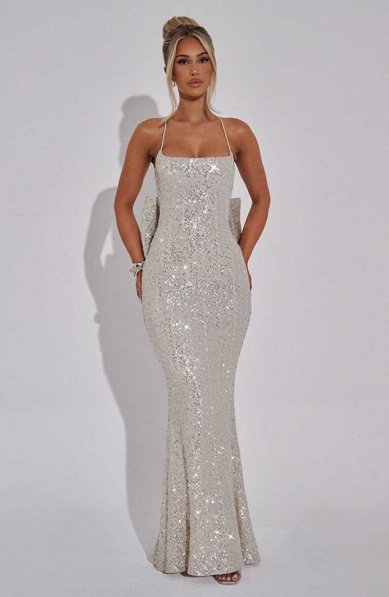 babyboo champagne dress Anja Maxi Dress