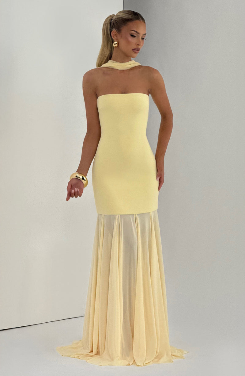 Yellow Maxi Dress - Merritt Gown - Lemon | Babyboo Fashion