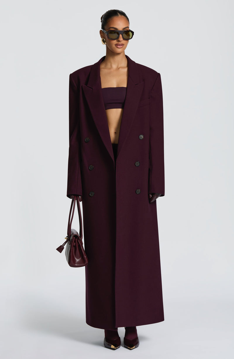 Michelle Coat - Plum Jacket Babyboo Fashion Premium Exclusive Design