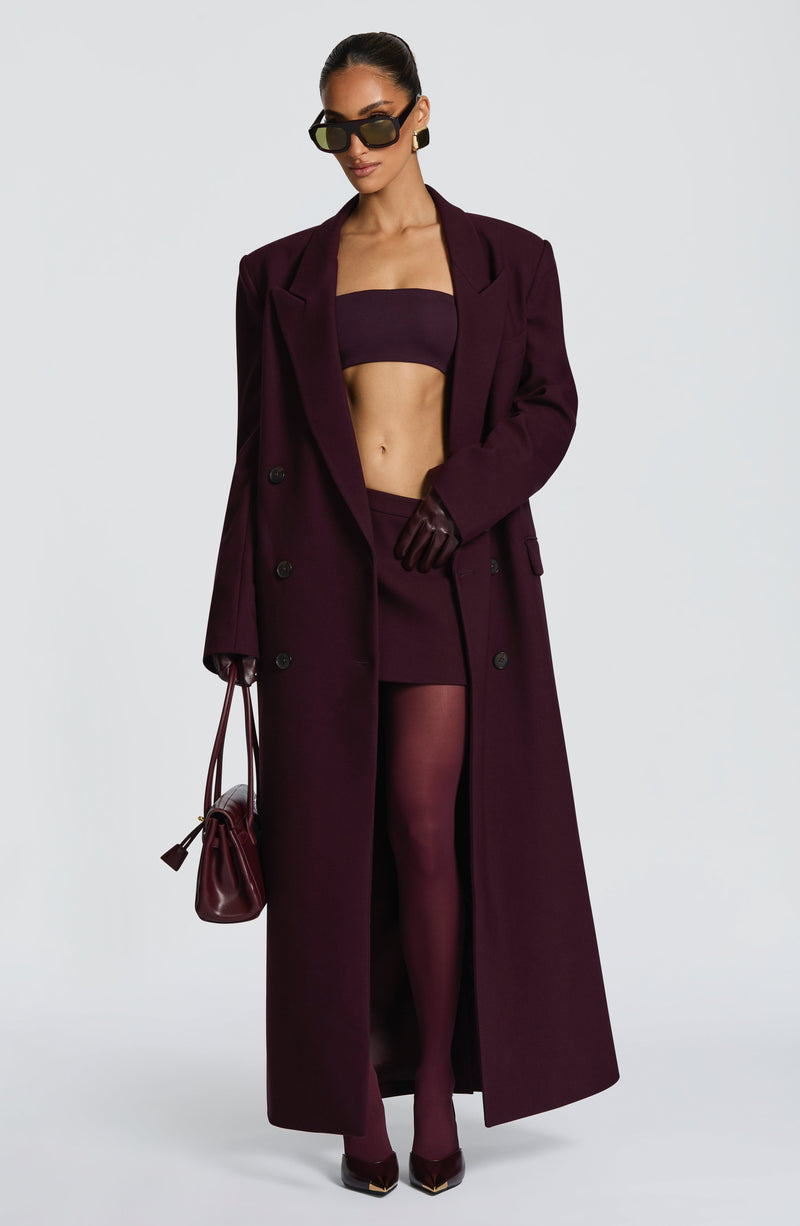 Michelle Coat - Plum Jacket Babyboo Fashion Premium Exclusive Design