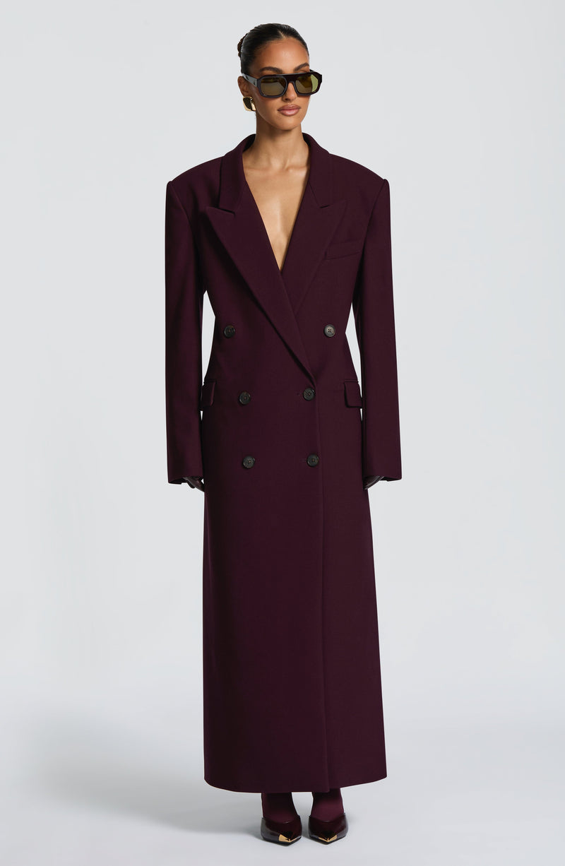 Michelle Coat - Plum Jacket Babyboo Fashion Premium Exclusive Design