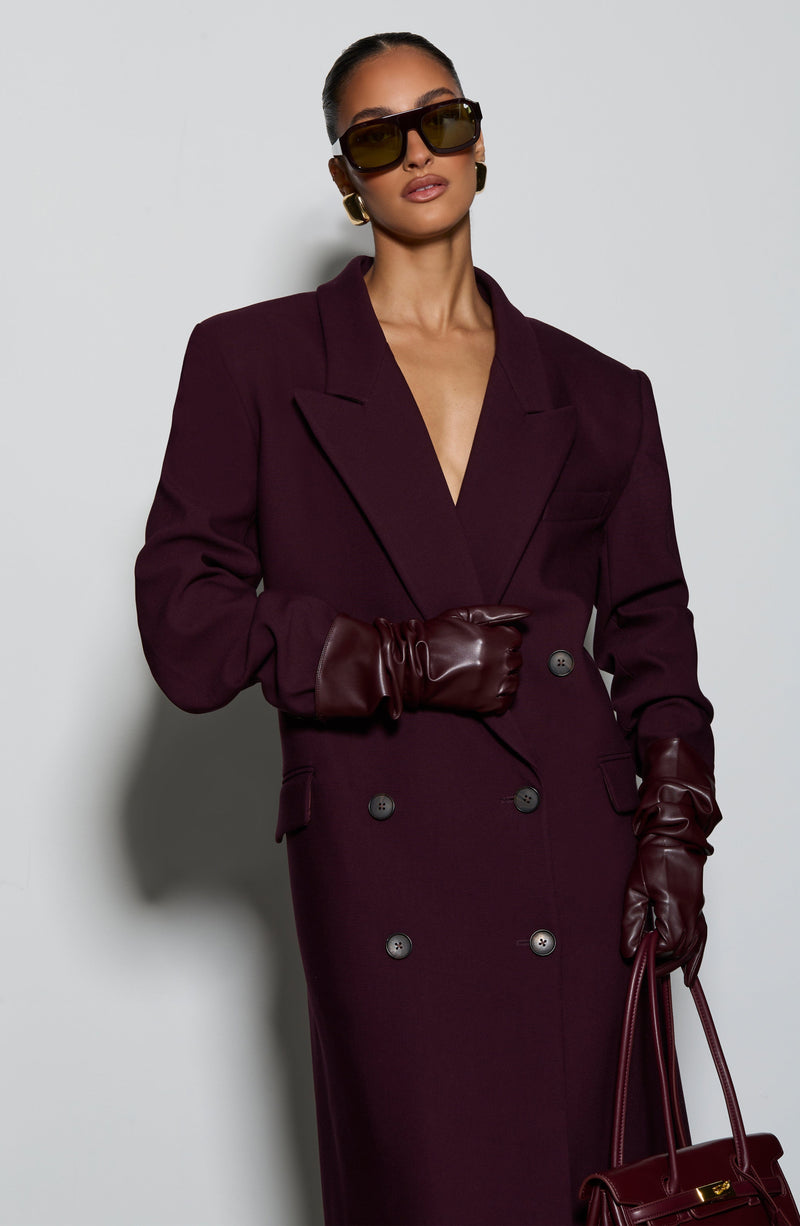Michelle Coat - Plum Jacket Babyboo Fashion Premium Exclusive Design