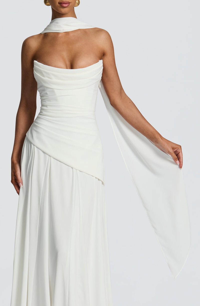 Mila Scarf - Ivory Accessories ONE SIZE Babyboo Fashion Premium Exclusive Design