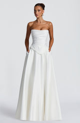 Mira Maxi Skirt - Ivory Skirt Babyboo Fashion Premium Exclusive Design